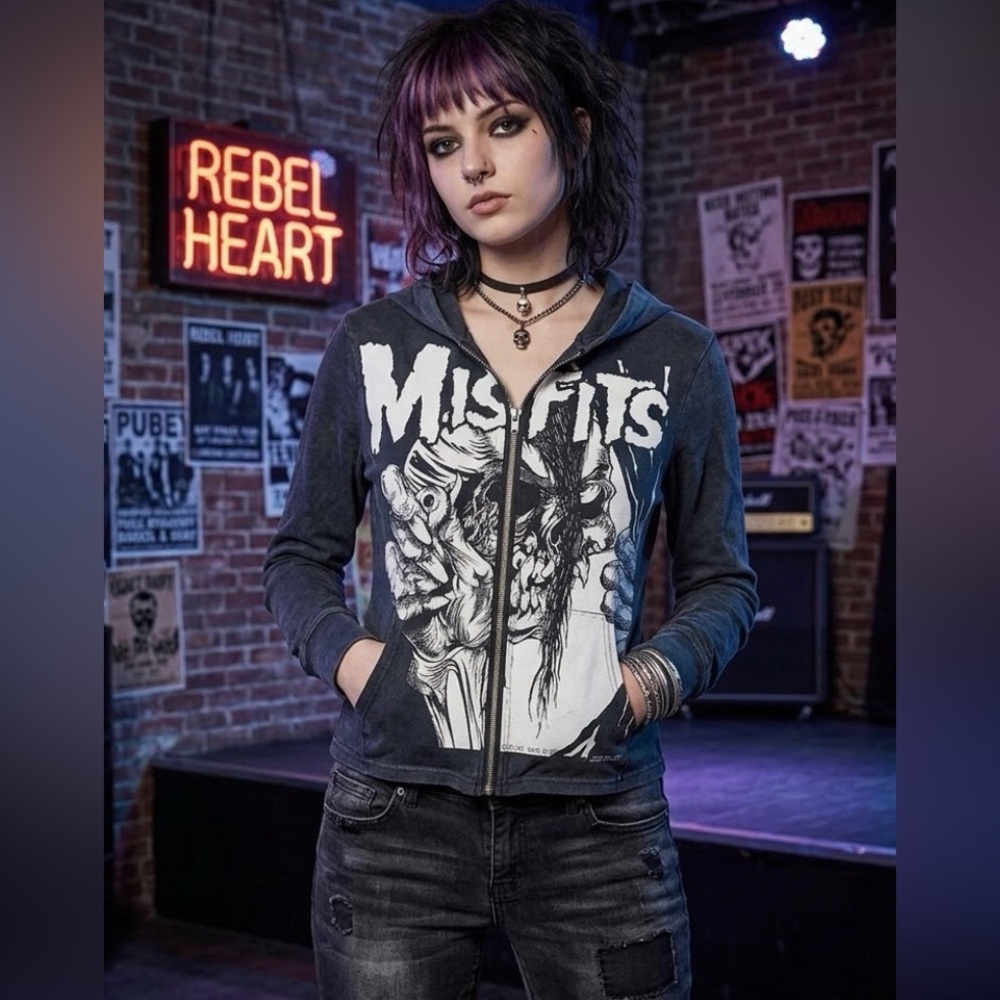 Vintage Misfits Zip-Up Hoodie (2001)
